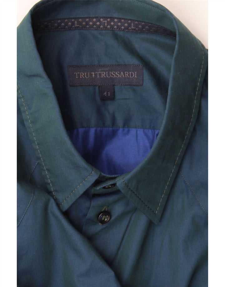 Trussardi Chemise Homme Taille 41 Bleu Marine Moyen