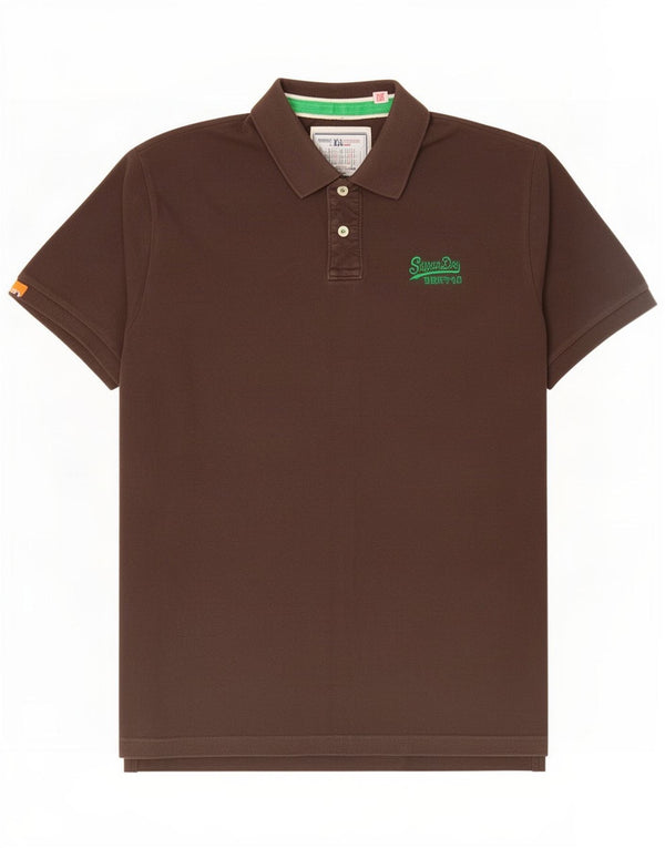 Superdry Polo Homme 2XL Marron Coton