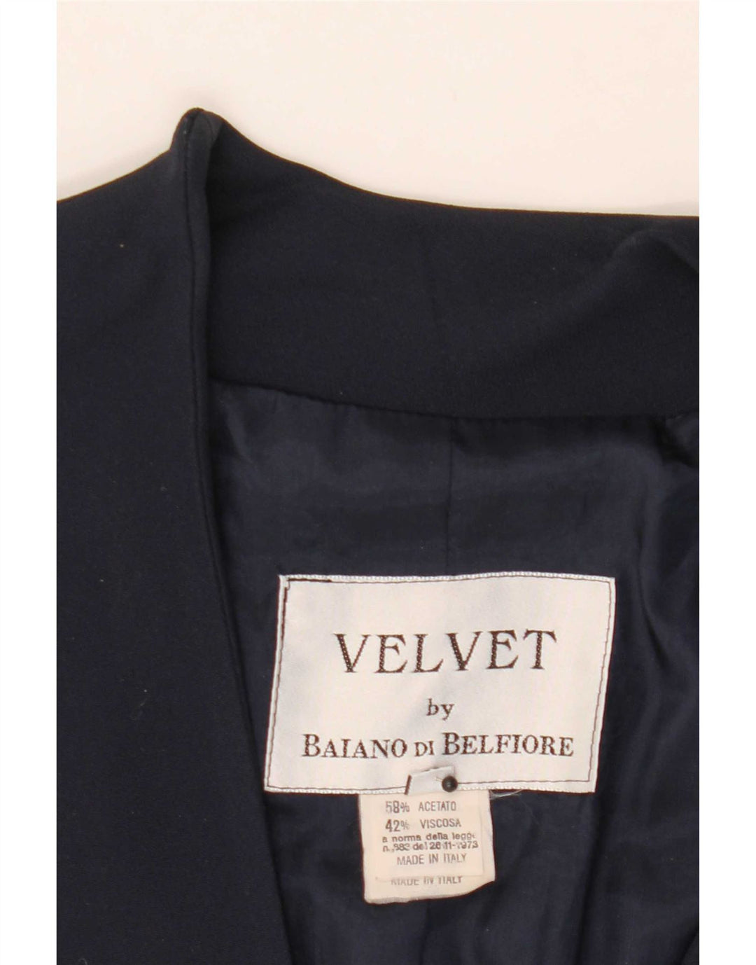 vintage Femme 3 Bouton Blazer Veste IT 46 Grand Bleu Marine Acétate