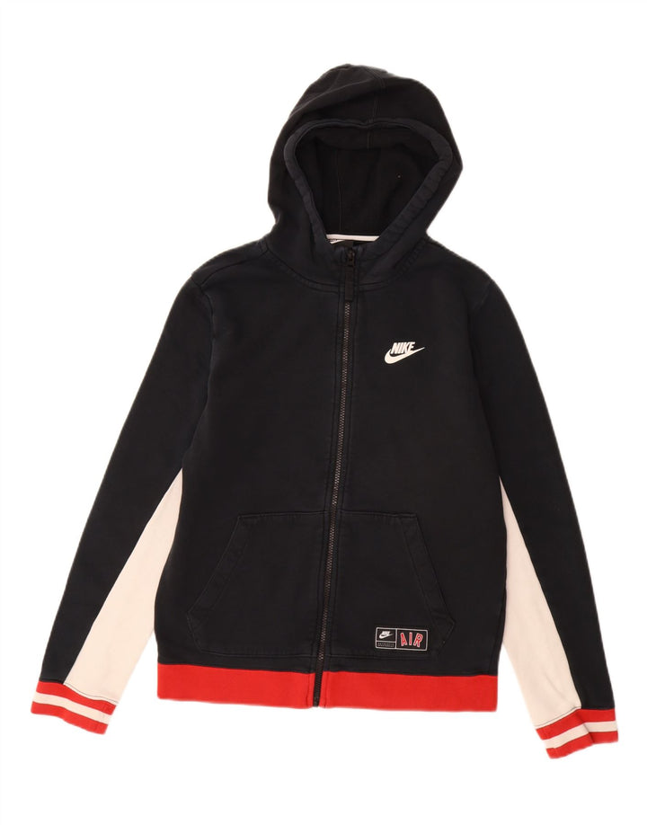 NIKE Pull à capuche zippé graphique pour garçon 13-14 ans XL Noir Colourblock