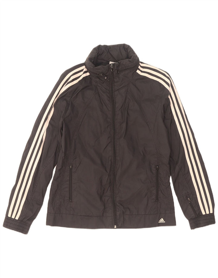 Adidas Veste de survêtement pour femme UK 14 Large Noir Polyamide