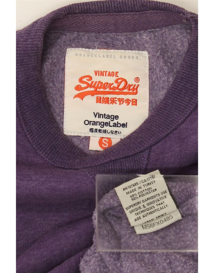 SUPERDRY Sweat-Shirt Homme Petit Violet Coton