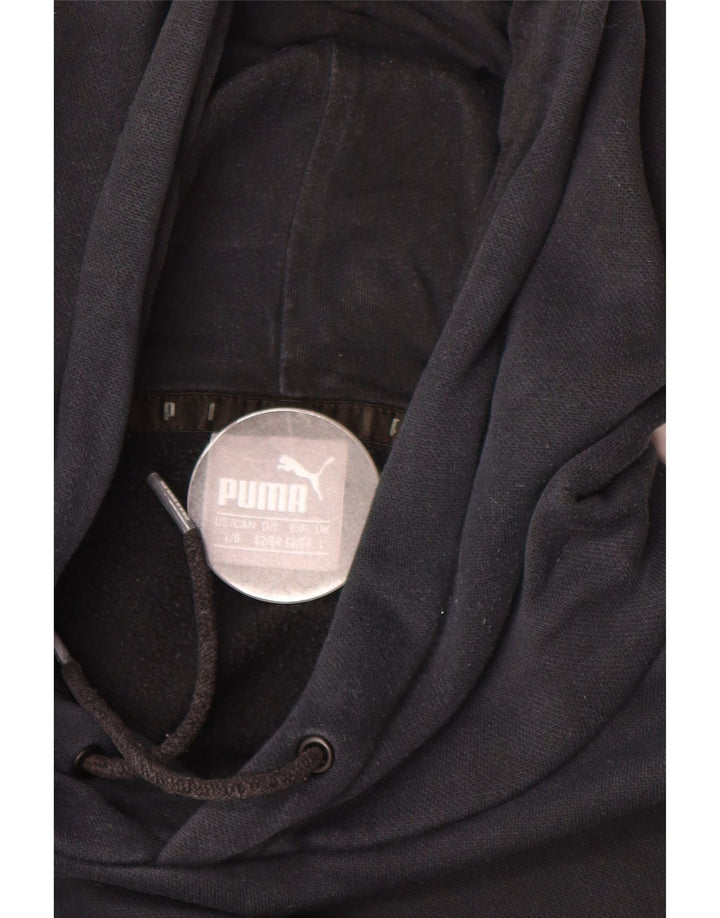 PUMA Pull à capuche pour homme en coton noir Taille L