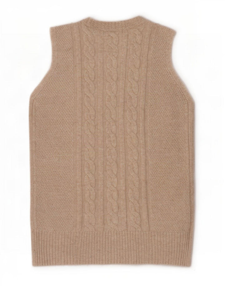 Marks & Spencer Débardeur Gilet Femme UK 44 Polyester Beige Moyen