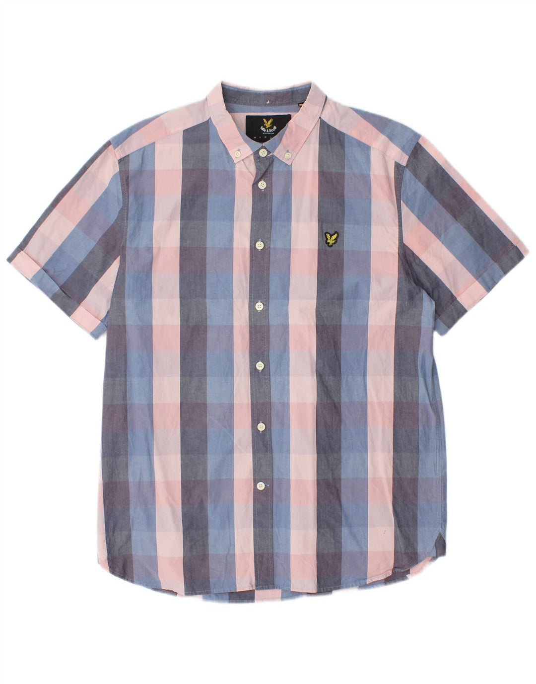 Lyle & Scott Chemise à manches courtes pour homme en coton à carreaux multicolores