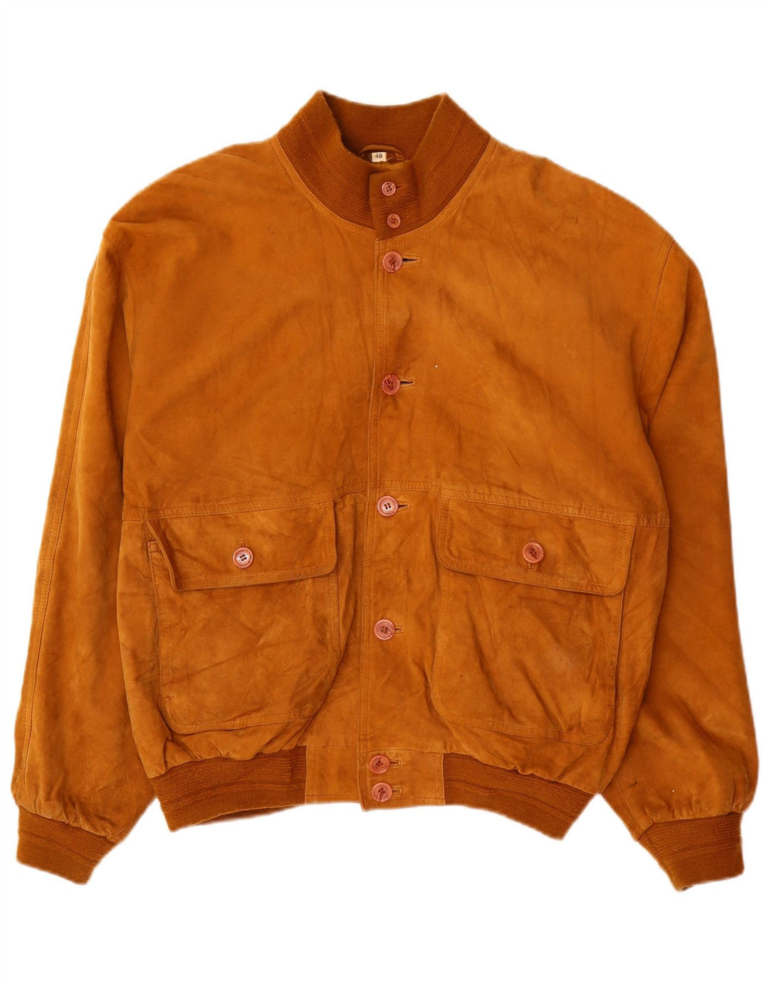 O'Kief Blouson aviateur en daim coupe ample pour homme IT 48 cuir marron moyen