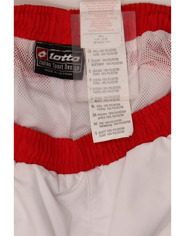 Lotto Pantalon de Survêtement Capri Homme UK 40/42 Large Blanc Colorblock