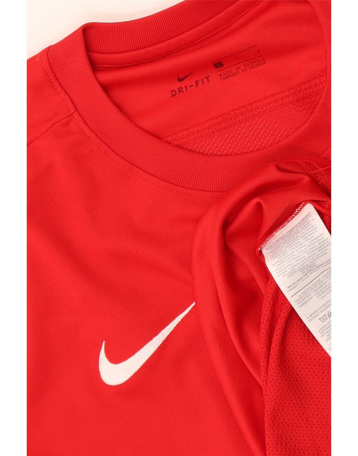 Nike Mens Dri Fit Graphic T-Shirt Top Large Rouge Polyester