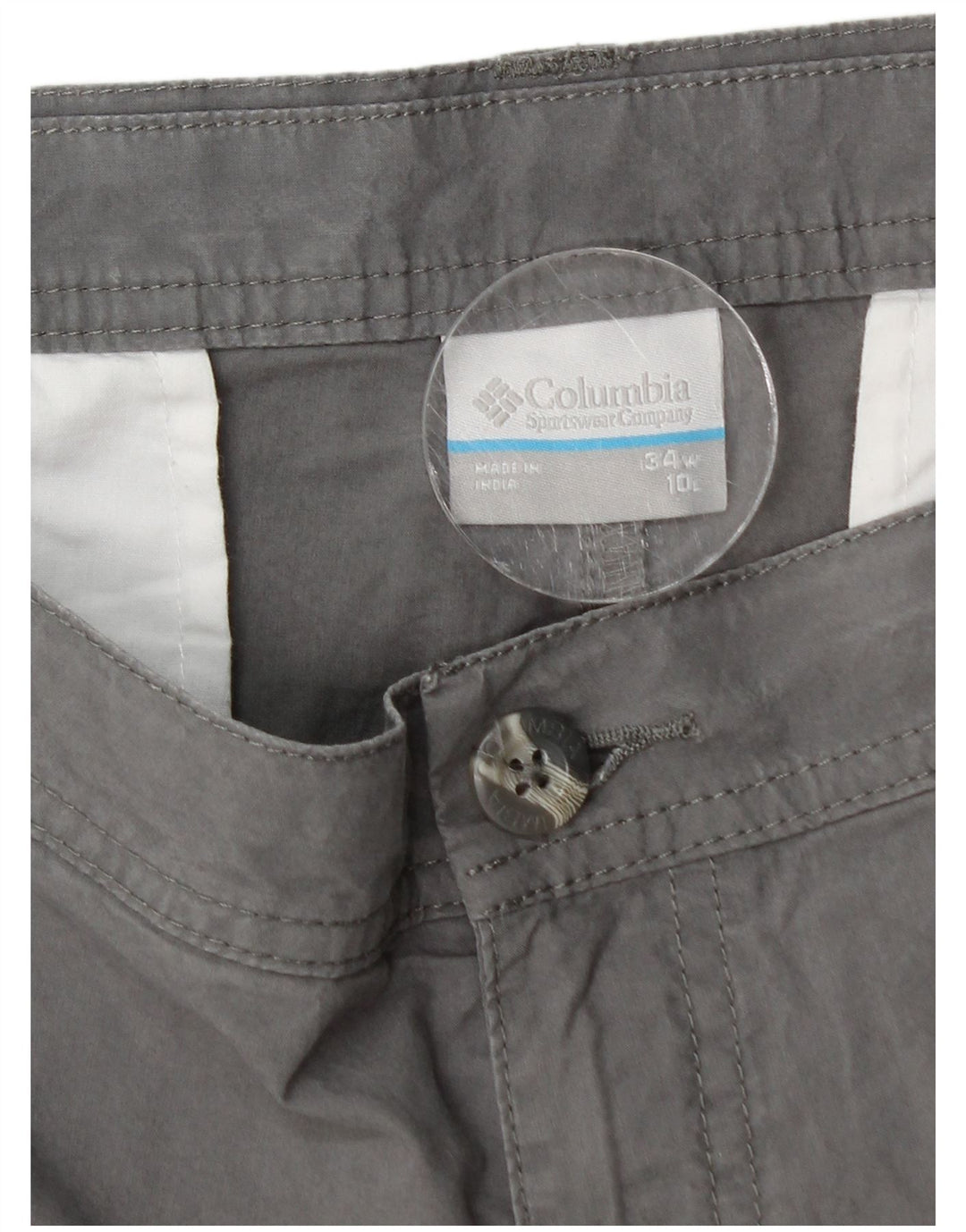Columbia Short Chino Homme W34 Large Gris Coton