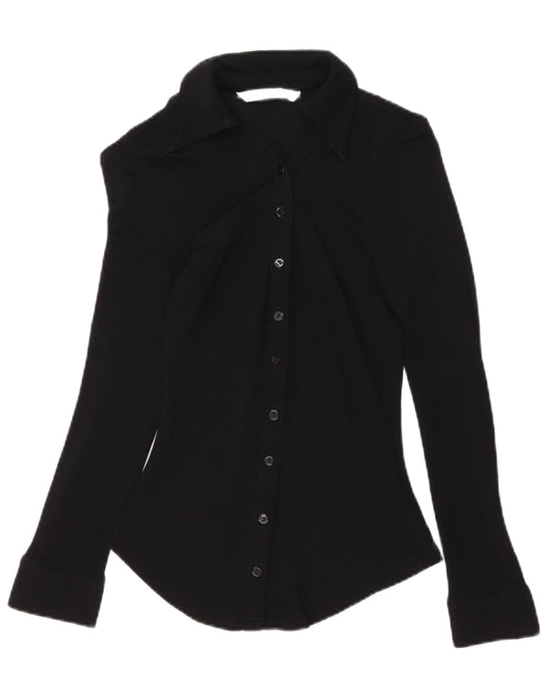 Zara Femme Chemisier UK 6 XS Noir Viscose