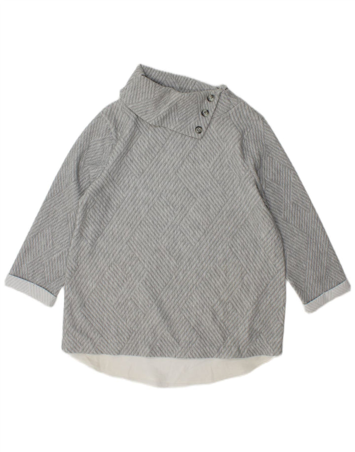 Phase Eight Pull col roulé pour femme UK 12 Gris moyen géométrique