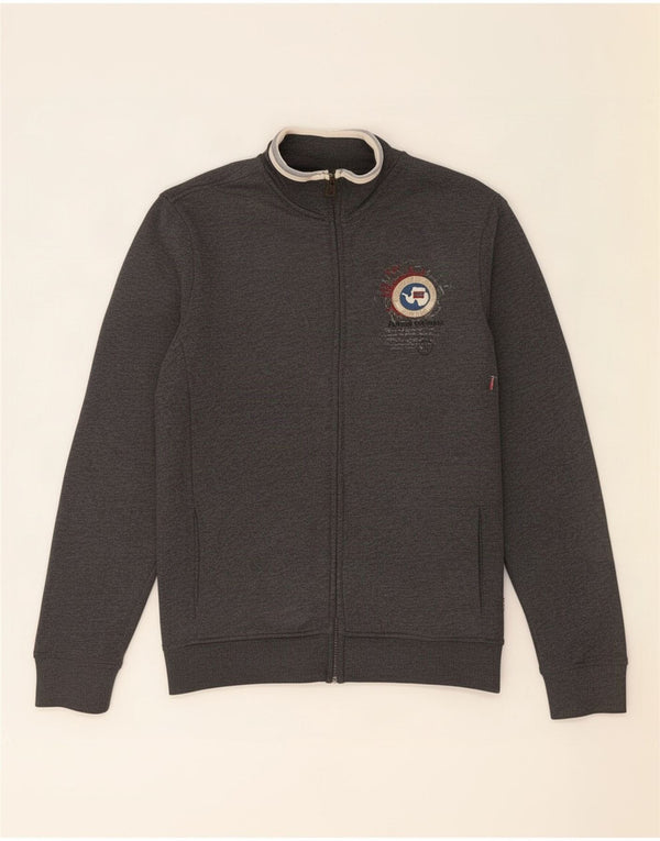 Napapijri Veste de Survêtement Geographic Graphic Homme Gris Moyen Coton