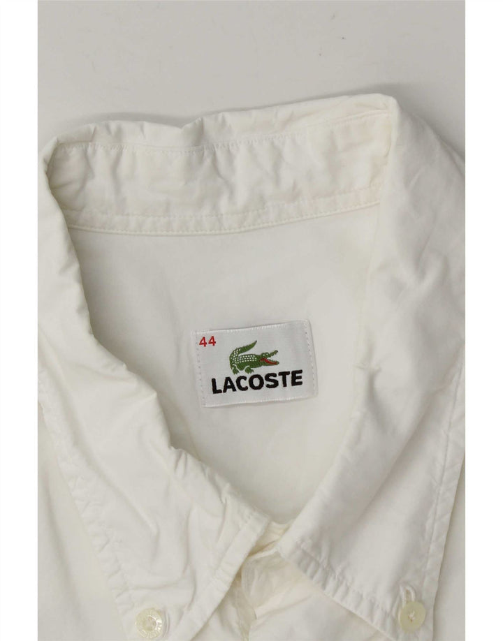 Lacoste Chemise à manches courtes pour hommes Taille 44 XL Blanc