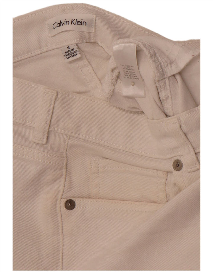 CALVIN KLEIN Short en jean pour femme US 8 Medium W32 Coton blanc