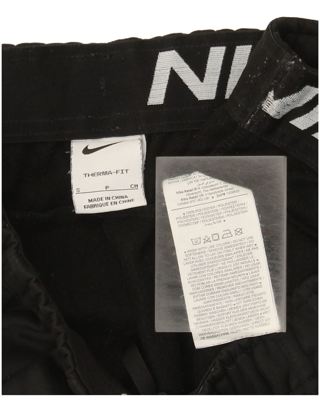 Nike Pantalon de survêtement Therma-Fit pour homme Taille S Noir Polyester