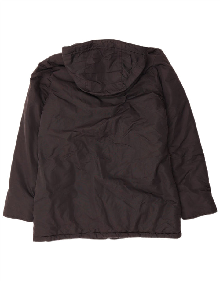 Brugi Veste matelassée à capuche surdimensionnée pour femme UK 10 Petit Noir Polyester