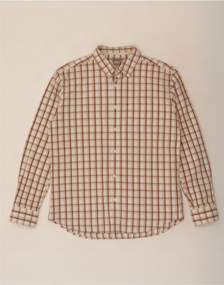 Wrangler Chemise Homme Beige Moyen Carreaux Coton