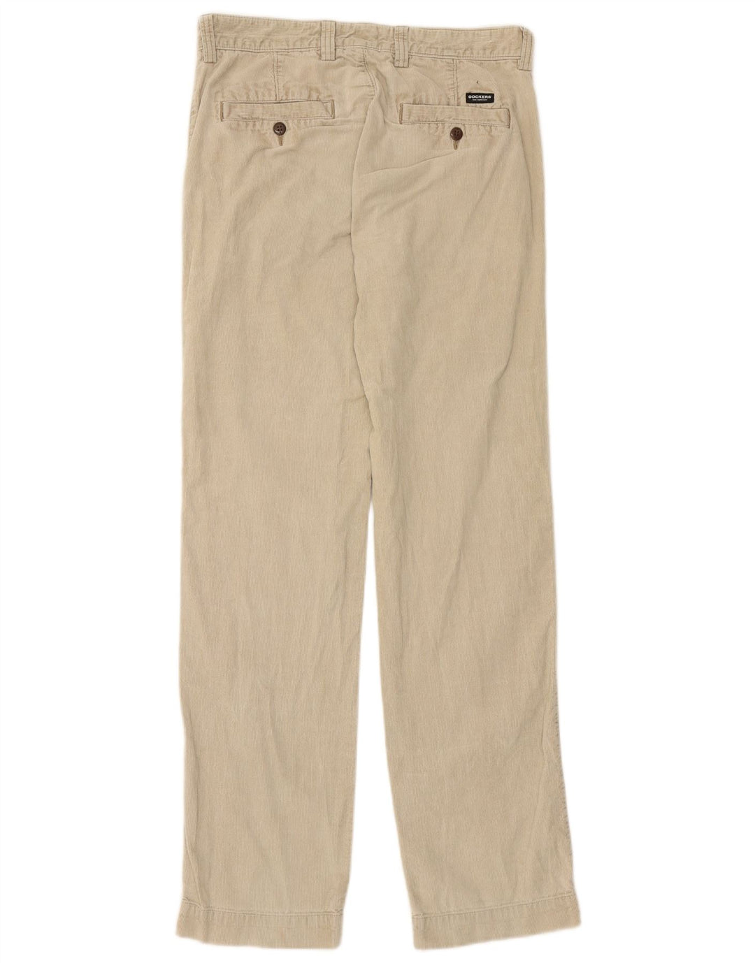 DOCKERS Pantalon Droit Velours Côtelé Homme W30 L32 Beige
