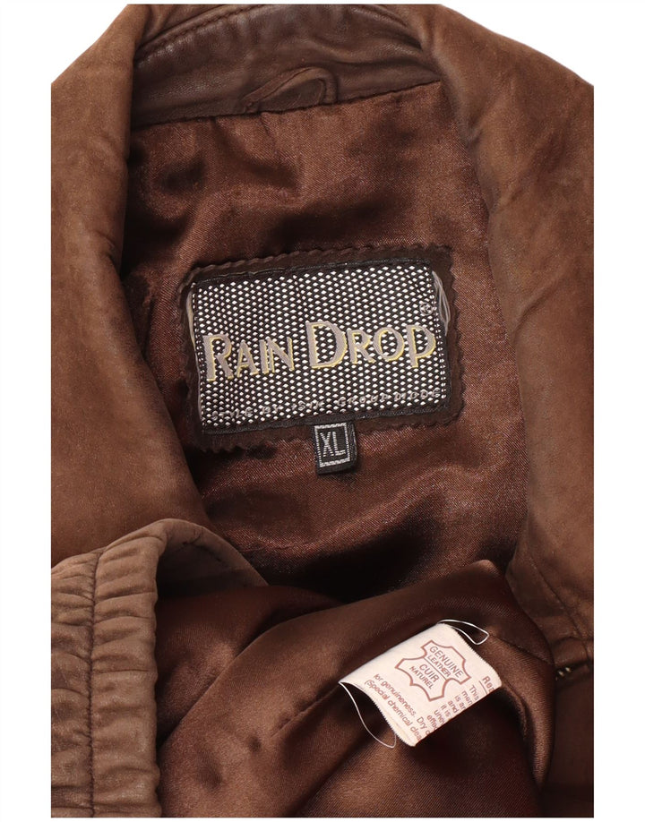 veste en cuir homme vintage UK 42 XL Cuir Marron