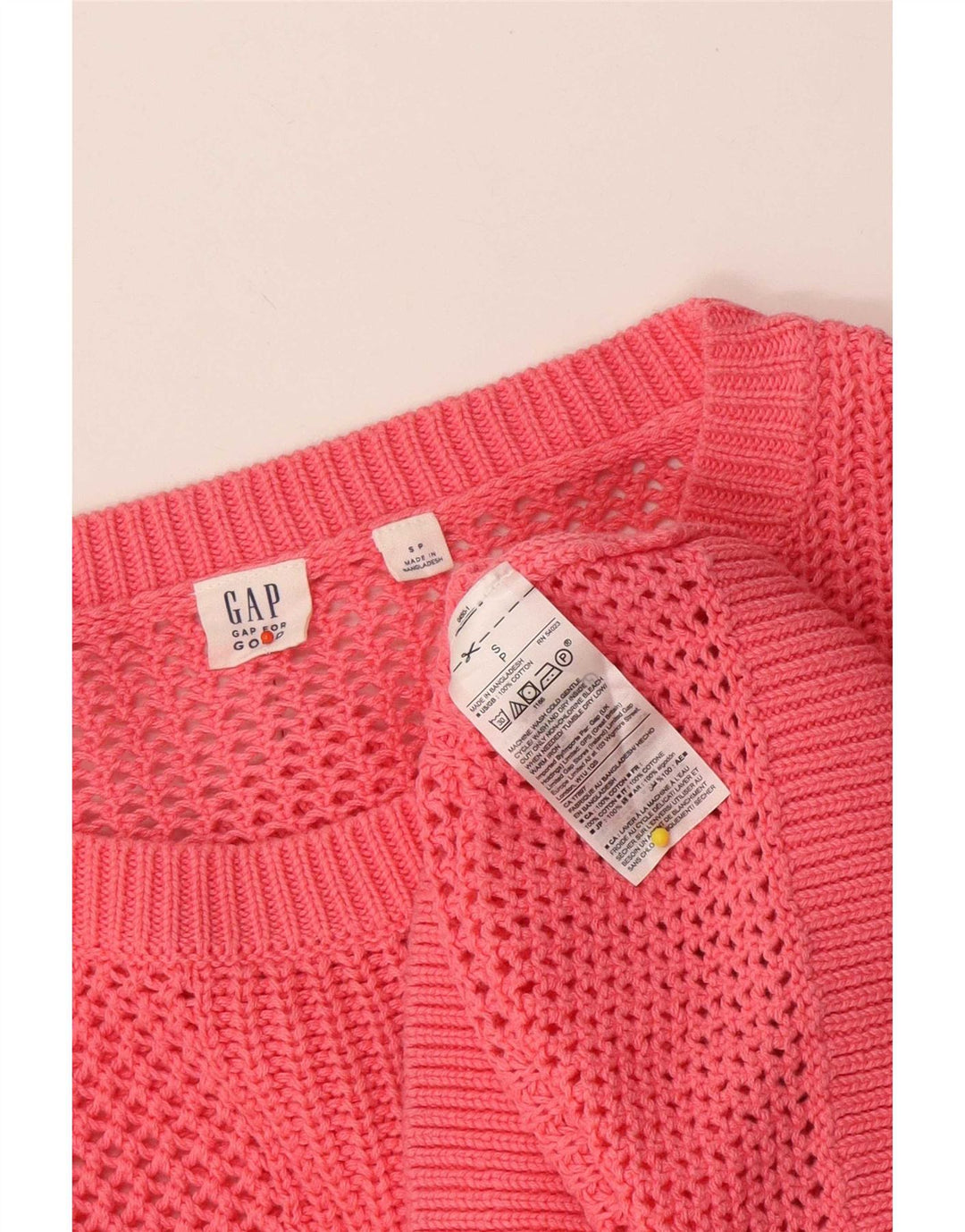 Gap Pull surdimensionné à col bateau pour femme UK 10 Petit Rose