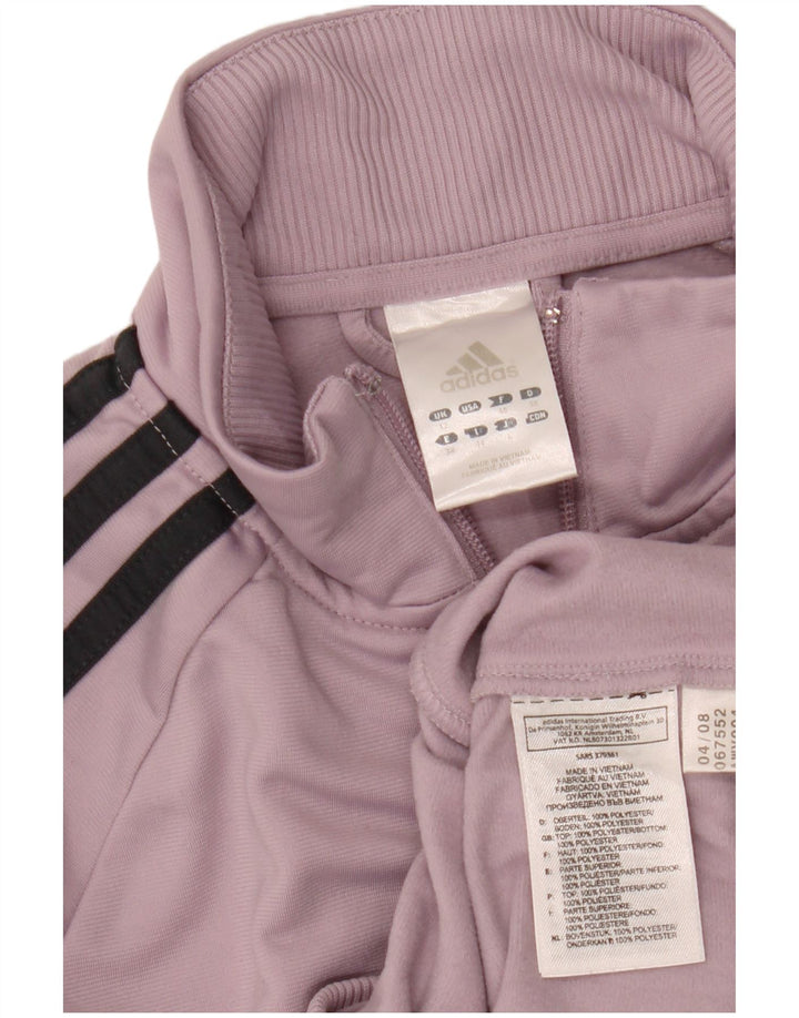 ADIDAS Veste de survêtement pour femme UK 12 Coton violet moyen