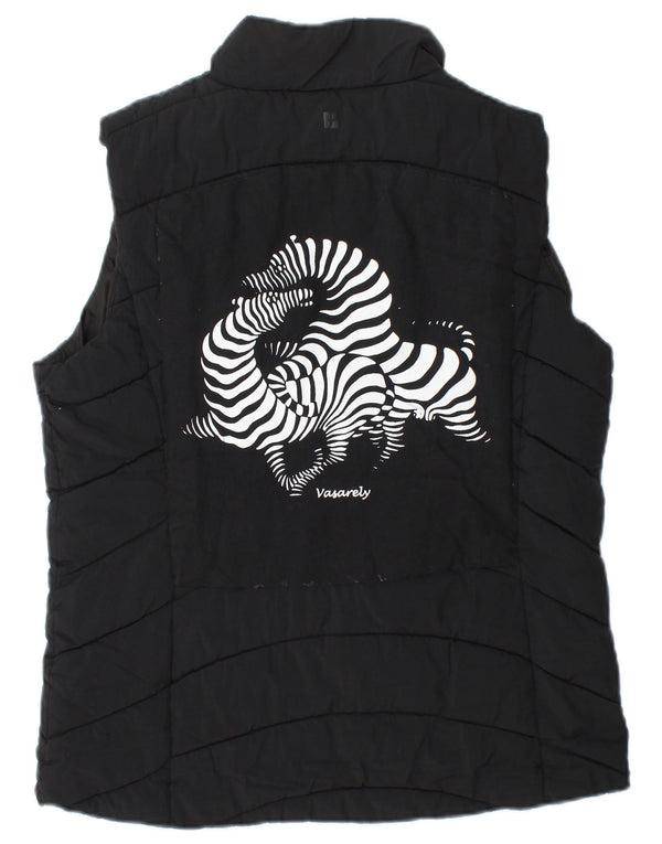 MOUNTAIN WAREHOUSE Gilet rembourré graphique pour femme UK 14 Nylon noir moyen