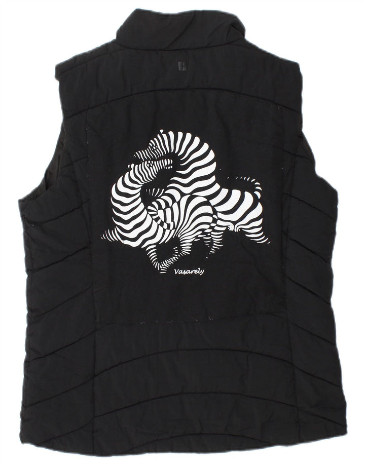 MOUNTAIN WAREHOUSE Gilet rembourré graphique pour femme UK 14 Nylon noir moyen
