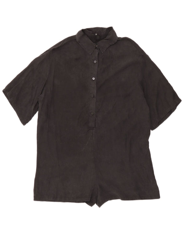 Zara Womens Oversized Playsuit UK 10 Small Black