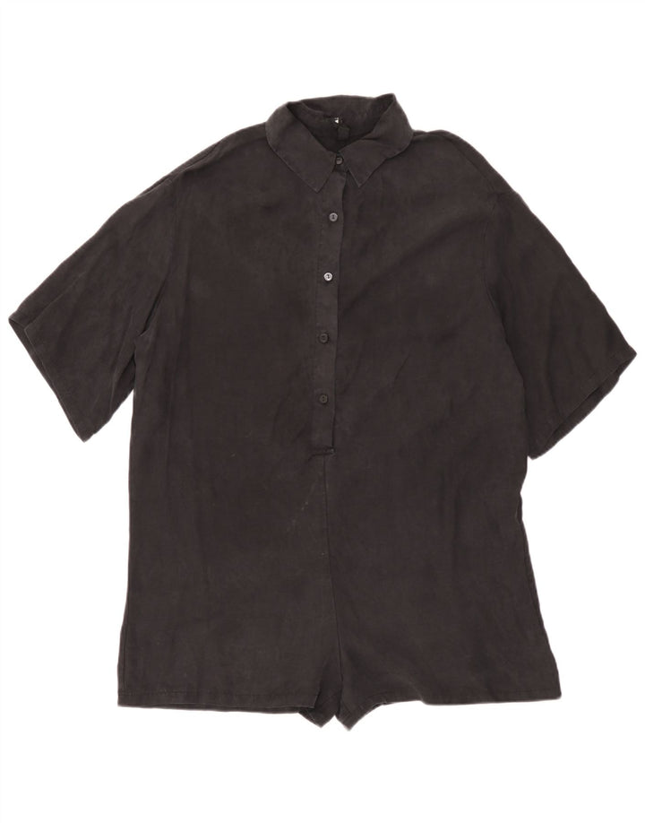 Zara Combishort surdimensionné pour femme UK 10 Small Noir