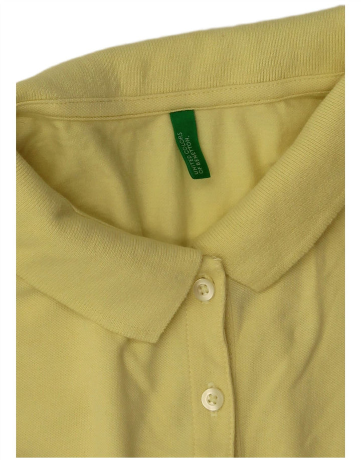 Benetton Polo Femme UK 12 Jaune Moyen