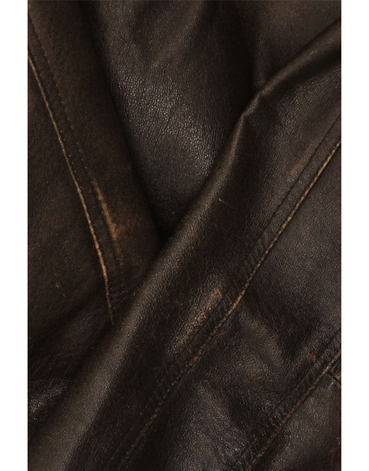 Route 66 Veste en cuir pour homme UK 40 Grand cuir marron