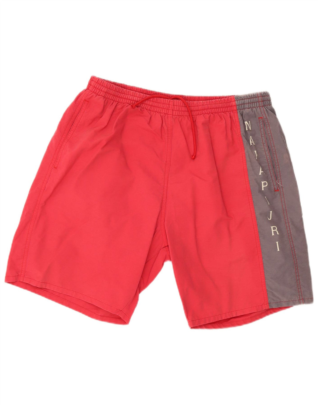 NAPAPIJRI Short de sport graphique pour homme 2XL en coton color block rouge