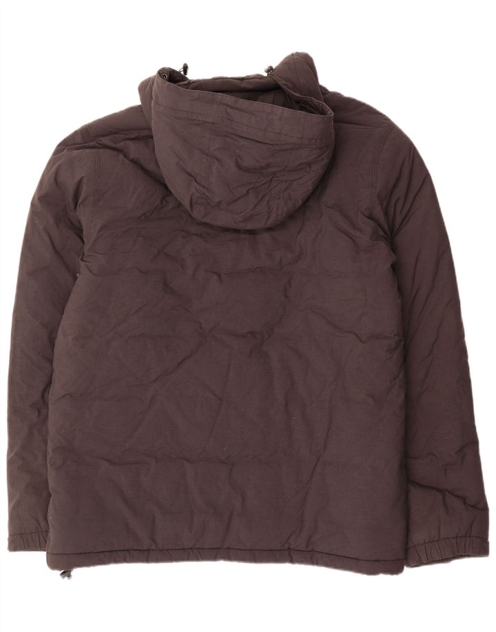 Vans Veste rembourrée à capuche pour homme UK 40 Large Gris Nylon