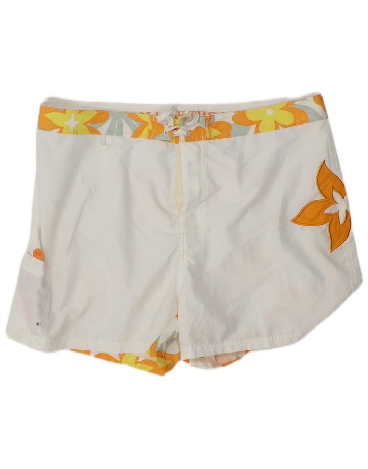 Sundek Maillot de bain graphique pour homme XL en polyester floral blanc