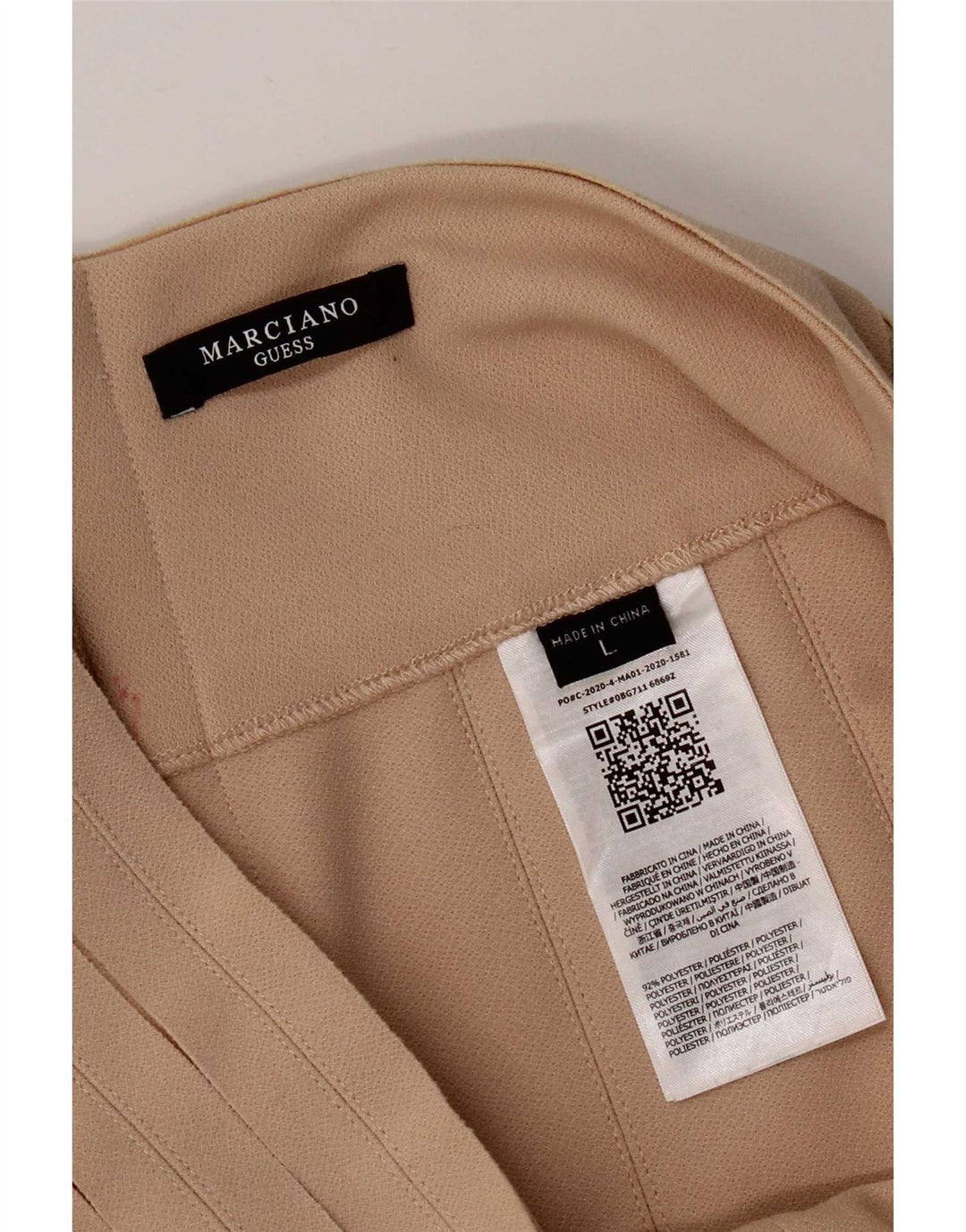Guess By Marciano Jupe crayon femme Large W32 Beige Polyester