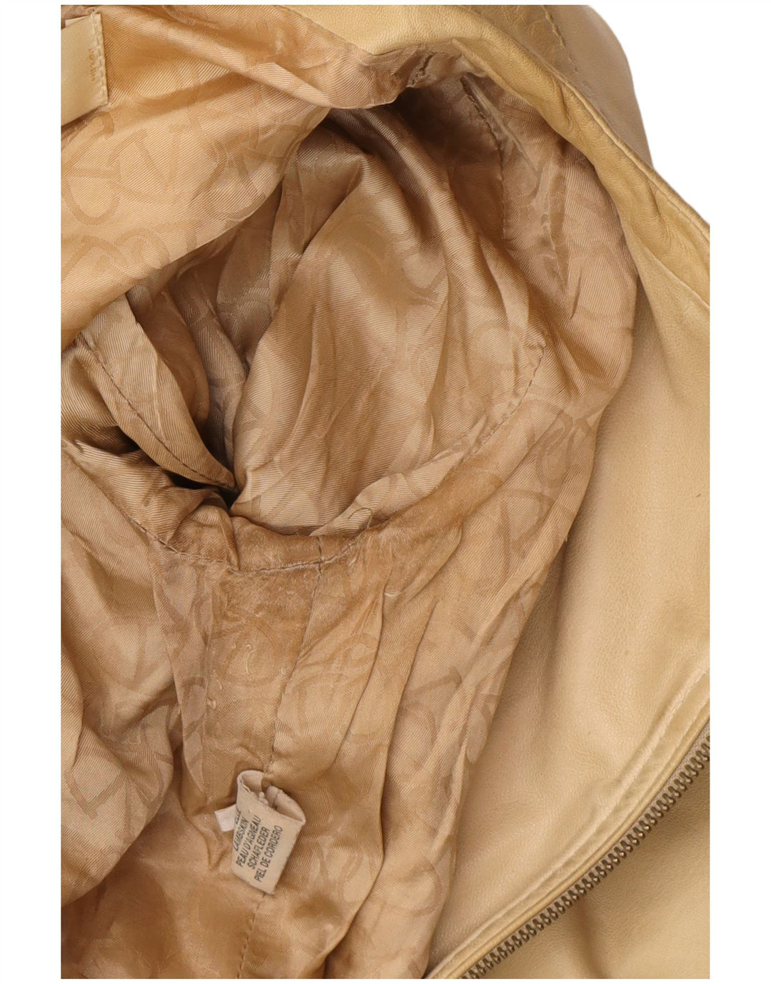 Valentino Veste en cuir courte pour femme IT 40 Petit cuir beige