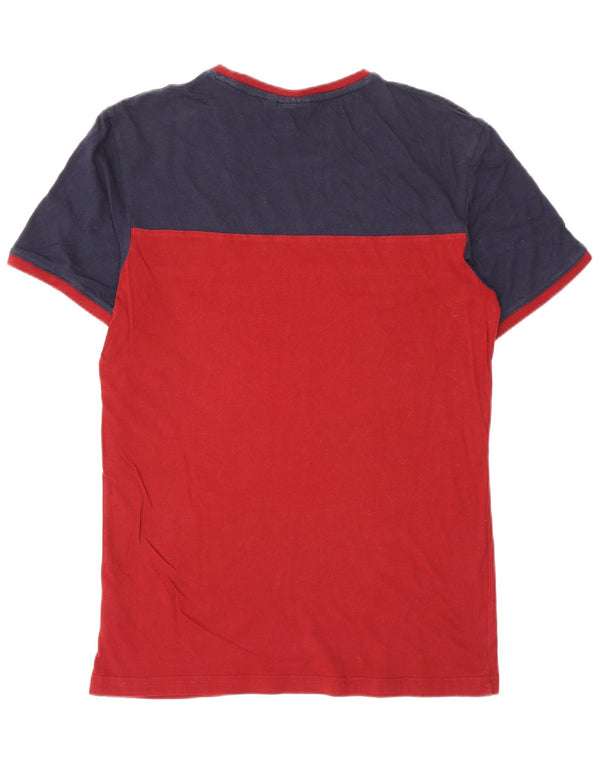 Fila Homme T-Shirt Top Petit Rouge Colourblock Coton