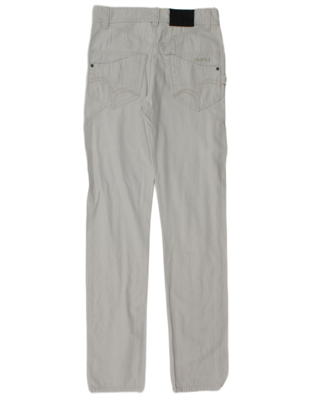 Guru Jean slim droit femme W28 L34 bleu à chevrons en coton