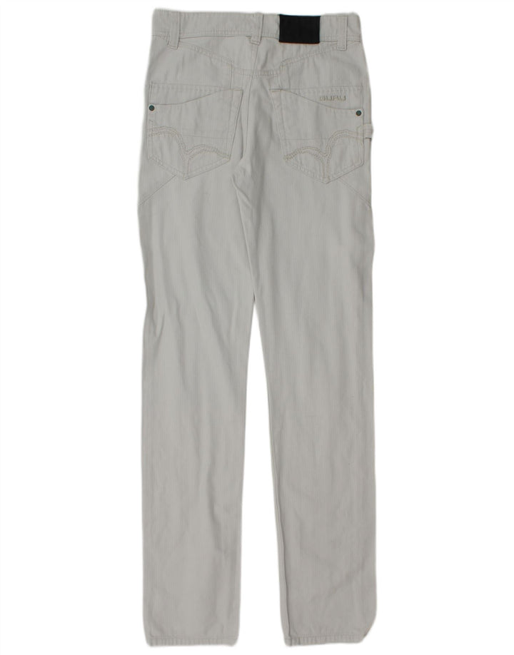Guru Jean slim droit femme W28 L34 bleu à chevrons en coton