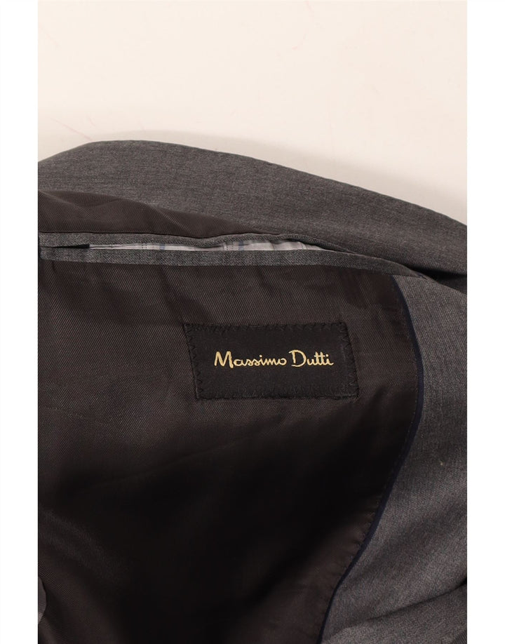 MASSIMO DUTTI Mens 2 Button Blazer Jacket EU 54 XL Grey Wool Vintage Massimo Dutti and Second-Hand Massimo Dutti from Messina Hembry 