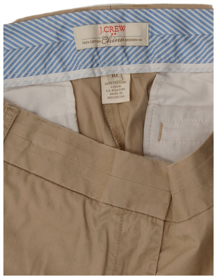 J. Crew Short chino cassé pour femme US 10 Large W34 Coton beige