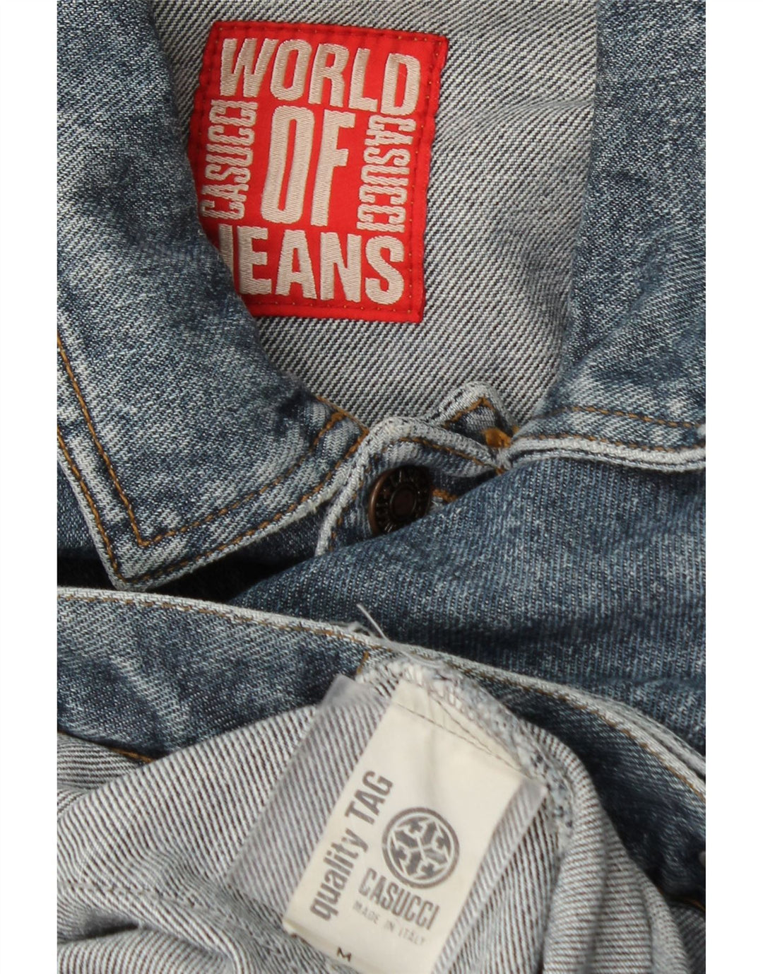 Casucci Veste en jean pour homme UK 38 Bleu moyen Coton