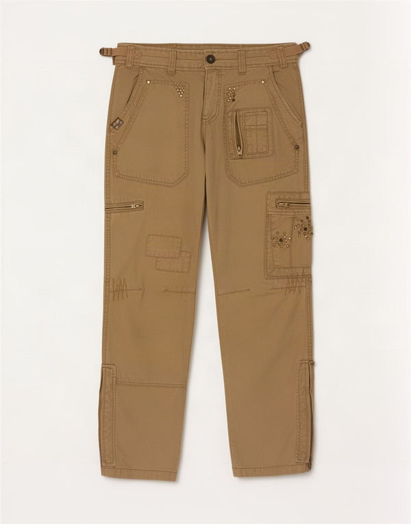 Lee Cooper Pantalon Cargo Droit Homme W28 L32 Coton Beige