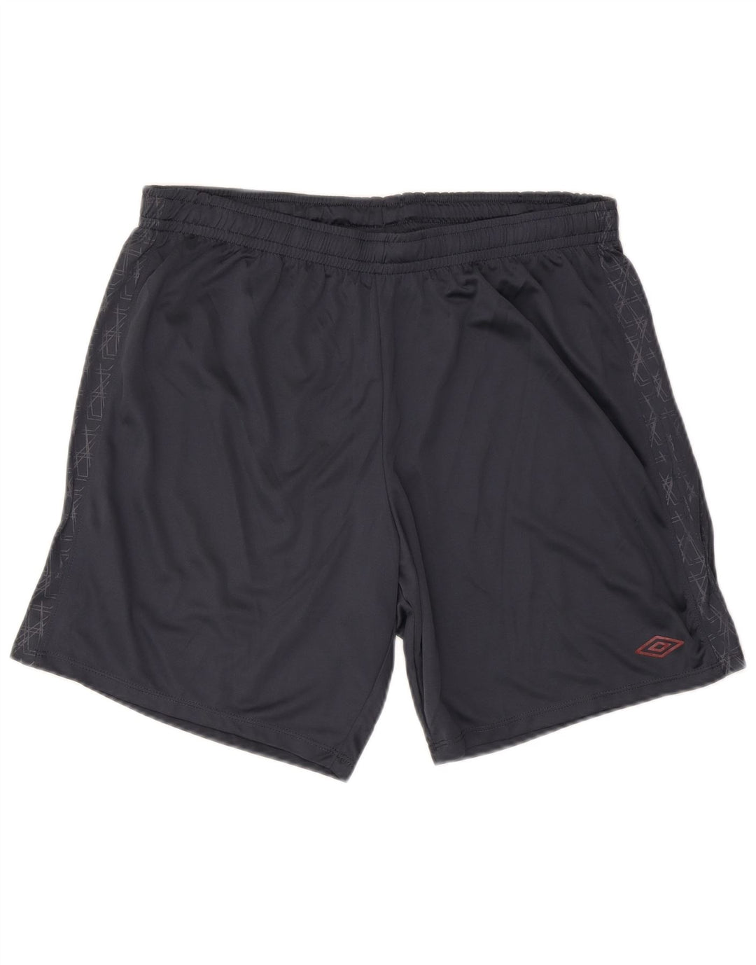 UMBRO Short de Sport Homme 2XL Bleu Marine Géométrique Polyester