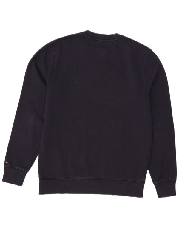 TOMMY HILFIGER Sweat-shirt graphique pour homme Large Bleu marine Colourblock
