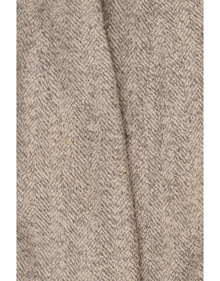 Zara Womens Pardessus UK 12 Polyester à chevrons beige moyen