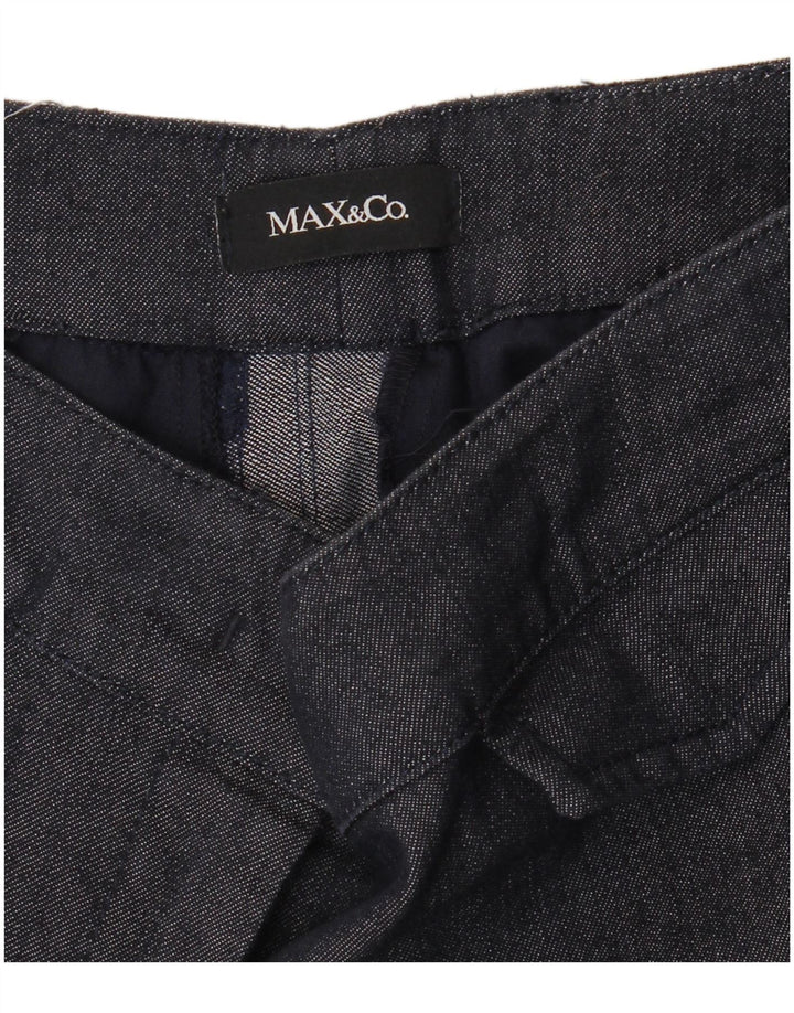 MAX & CO. Pantalon décontracté droit taille basse pour femme W30 L26 Bleu marine