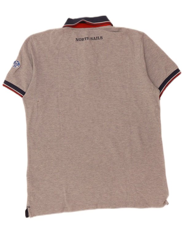 NORTH SAILS Polo Graphique Homme XS Gris Colorblock Coton