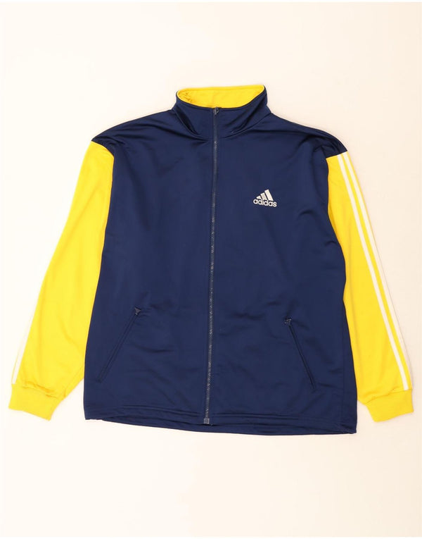 Adidas Veste de survêtement pour homme UK 44/46 Large Bleu marine Colourblock