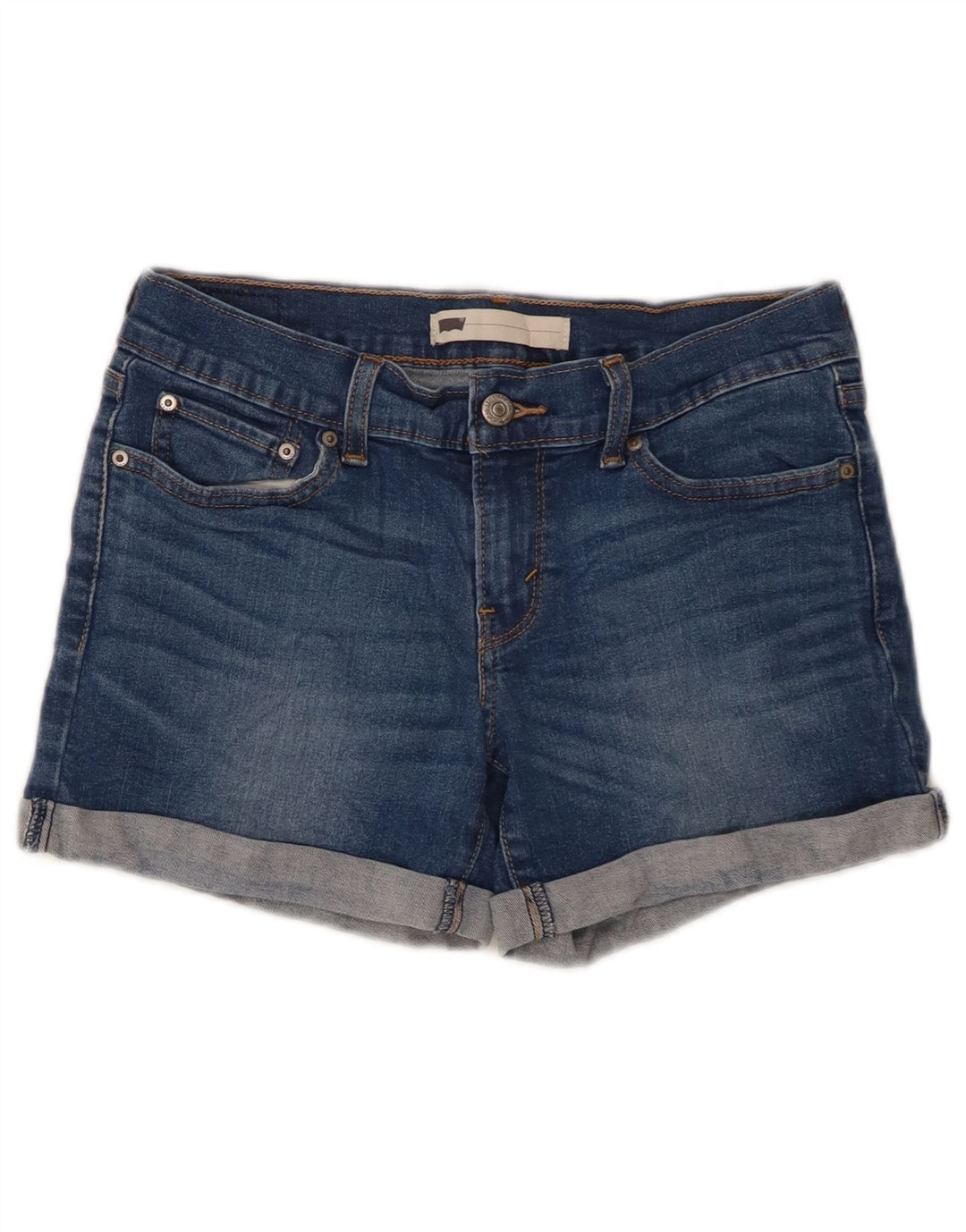 LEVI'S Short en Jean Femme W26 Petit Bleu Coton